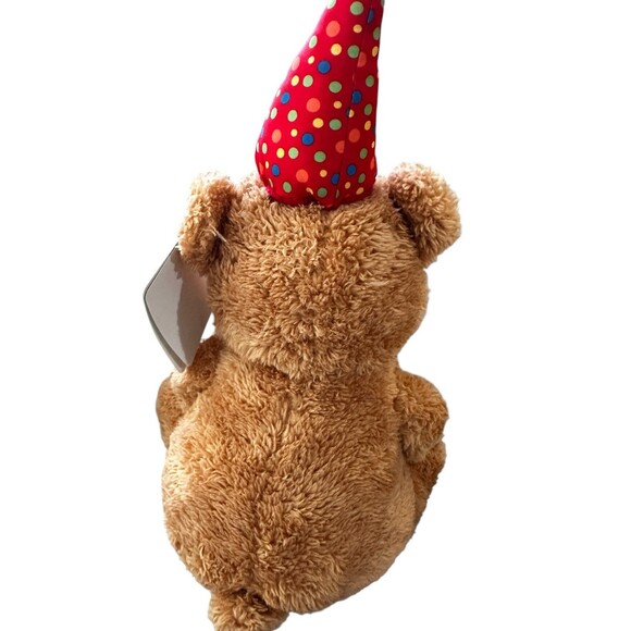 GUND Happy Birthday Animated Singing Teddy Bear Plush Candle Lights Up NWT - Picture 7 of 8